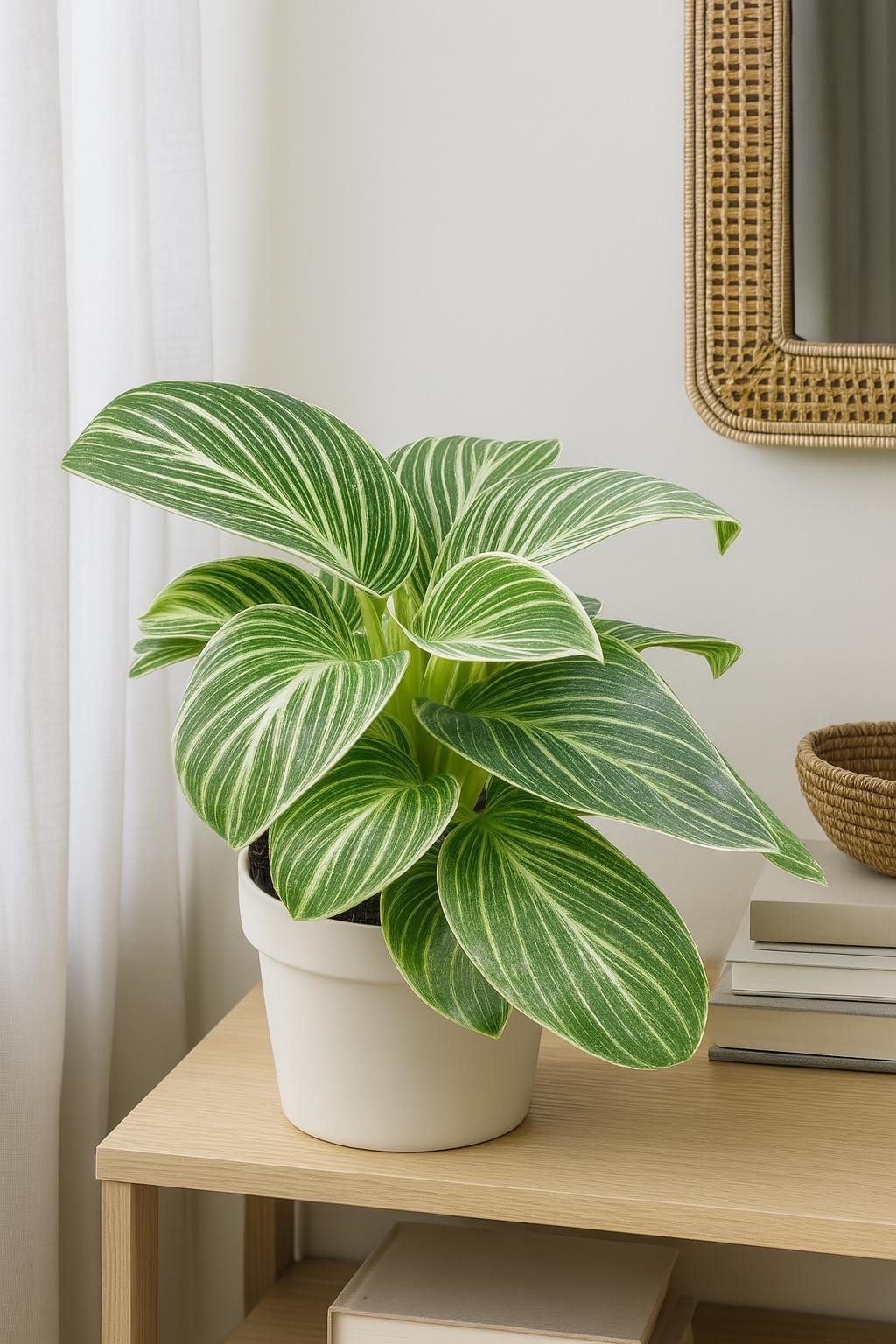 Philodendron White Measure 4" Plant 4" Pot Austin Jungle Co.