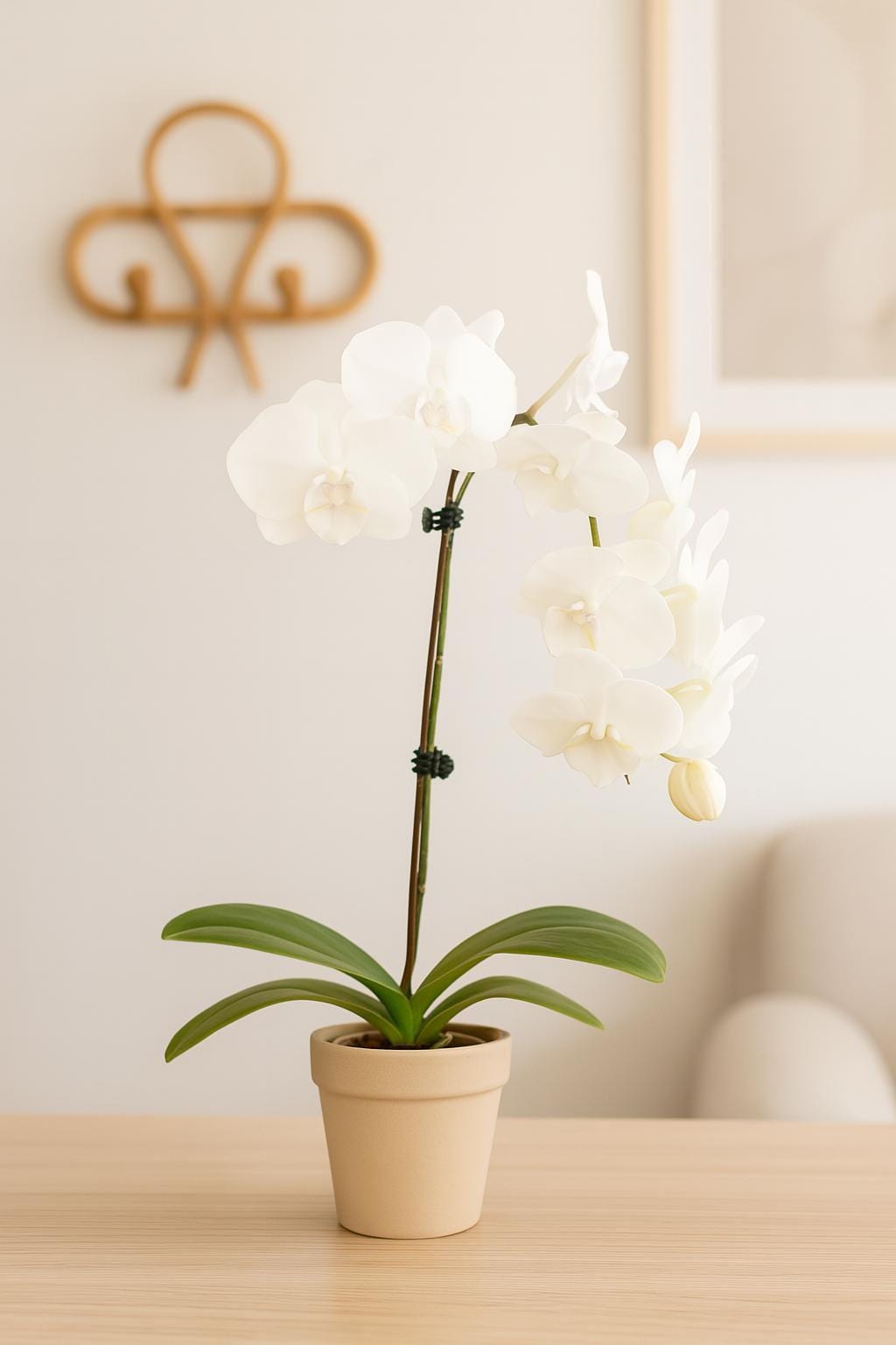 Orchid 'White Phalaenopsis' 3" Pot / Double Spike Austin Jungle Co.