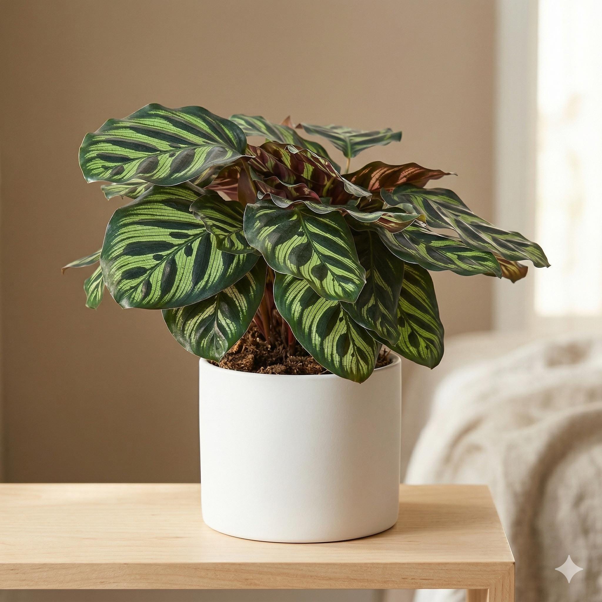 Calathea 'Makoyana' 4" Plant 2" Pot Austin Jungle Co.