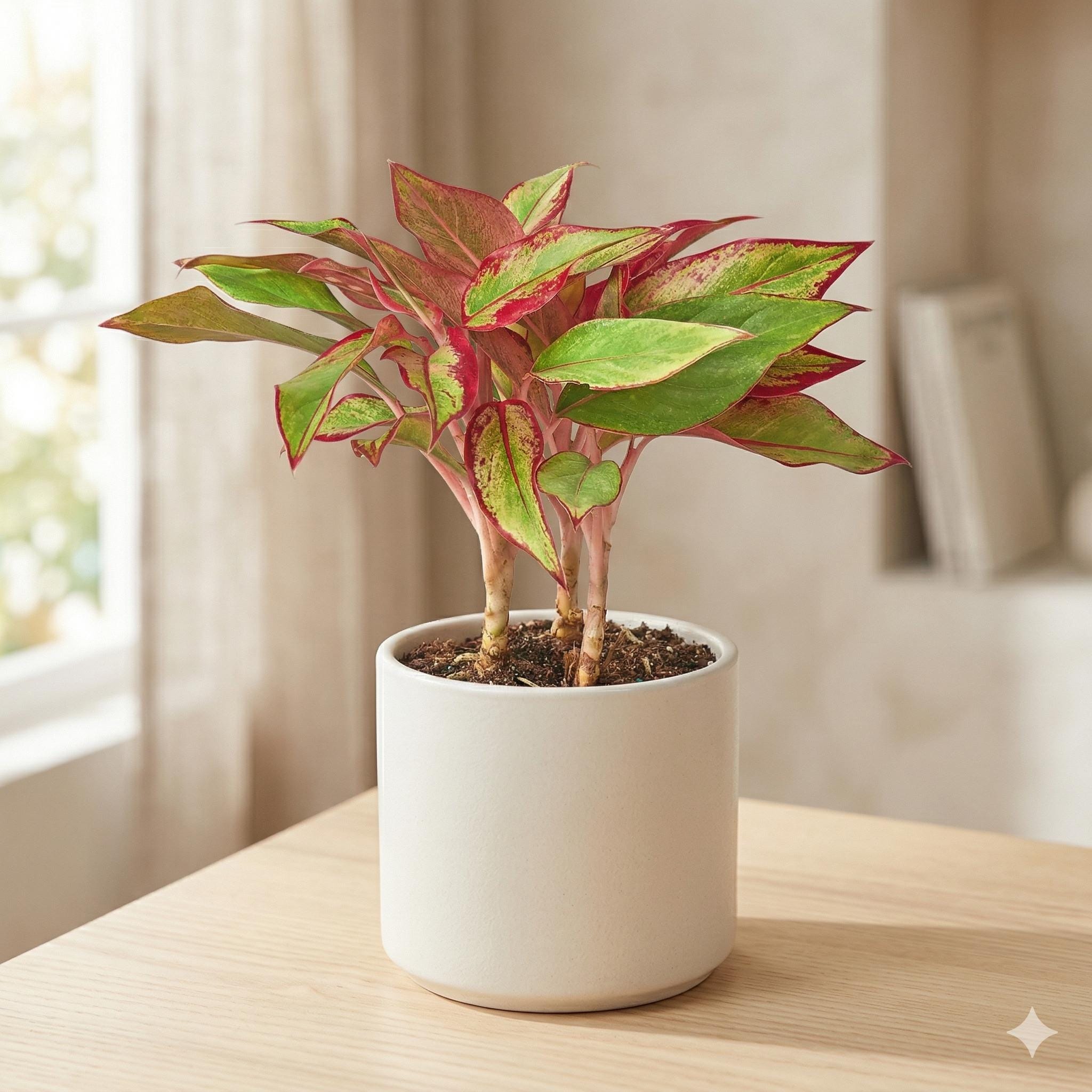 Chinese Evergreen 'Red Siam' Indoor Plants 4" Pot Austin Jungle Co.