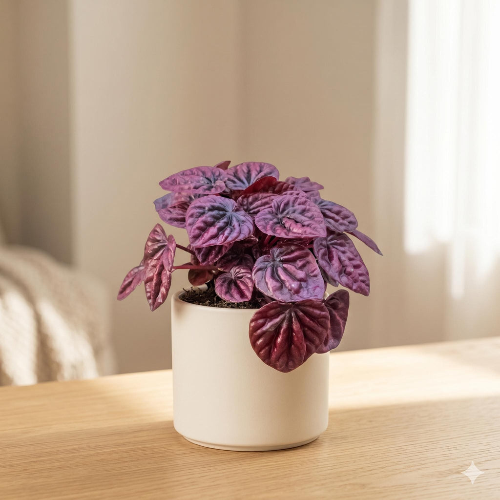 Peperomia 'Ripple Red' 4" Plant (1) ($4) 3" Pot Austin Jungle Co.