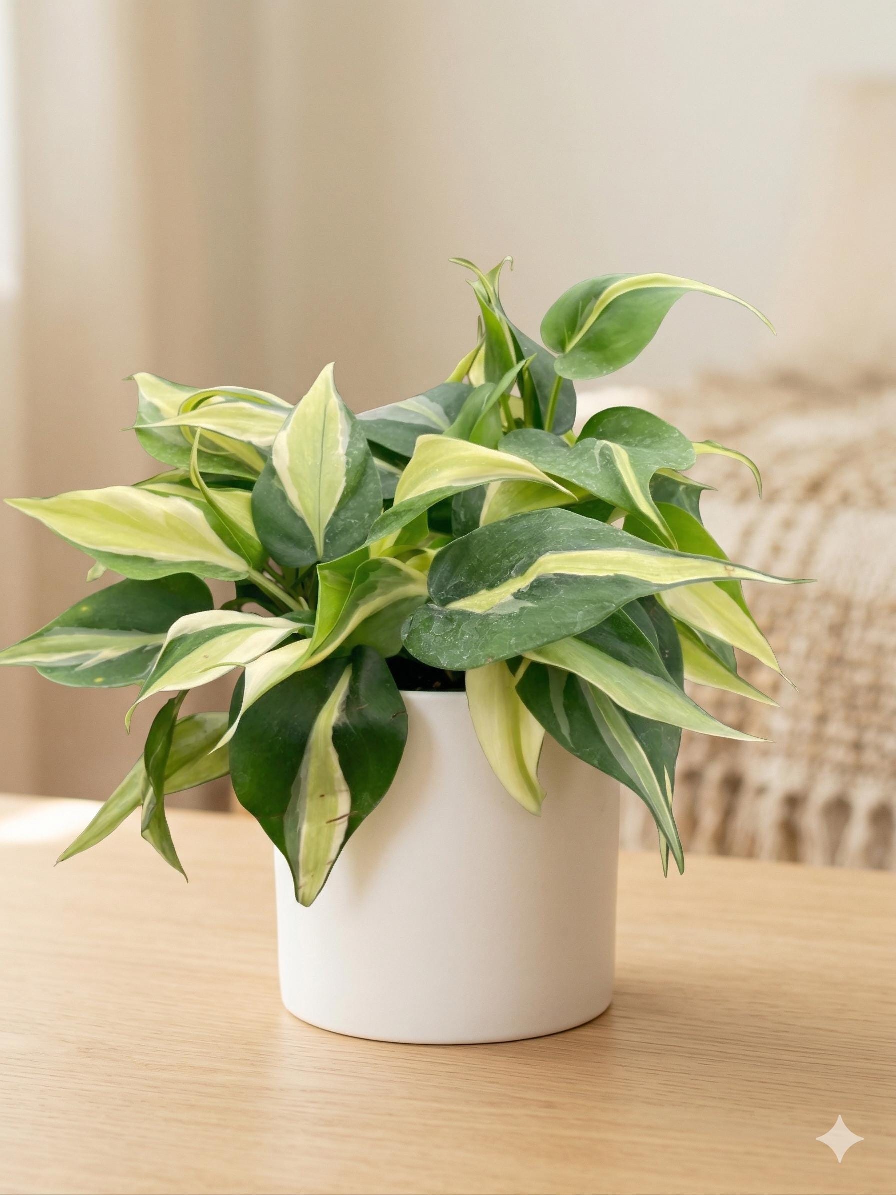 Philodendron 'Silver Stripe' Indoor Plants 4" Pot Austin Jungle Co.