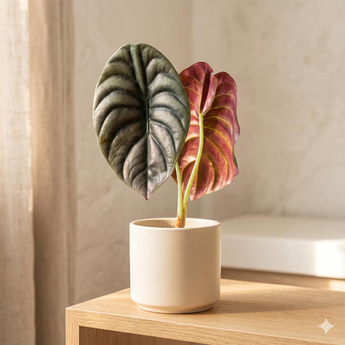 Alocasia 'Red Secret' 4" Pot Austin Jungle Co.